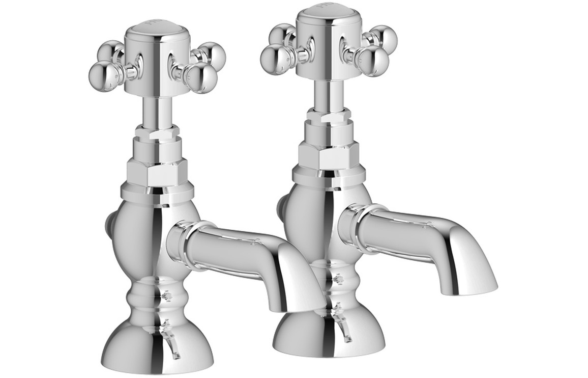 Tadlow Basin Pillar Taps - Chrome Tadlow Basin Pillar Taps - Chrome