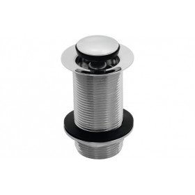 Unslotted Round Basin Waste - Chrome