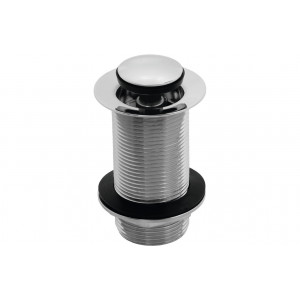 Unslotted Round Basin Waste - Chrome Unslotted Round Basin Waste - Chrome