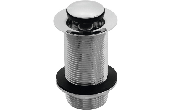 Unslotted Round Basin Waste - Chrome