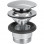 Vema Unslotted Push Button Waste - Chrome