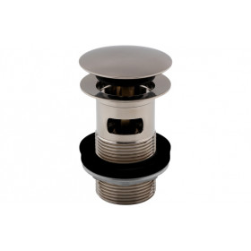 Vema Slotted Push Button Waste - Stainless Steel