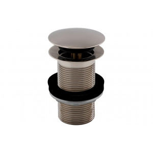Vema Unslotted Push Button Waste - Stainless Steel Vema Unslotted Push Button Waste - Stainless Steel