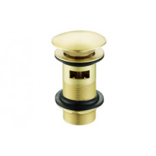 Slotted Mushroom Basin Waste (1 1/4") - Brushed Brass