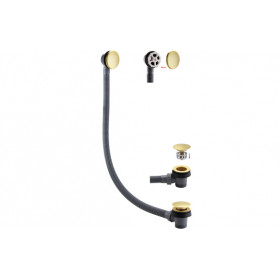 Sprung Bath Waste & Overflow - Brushed Brass