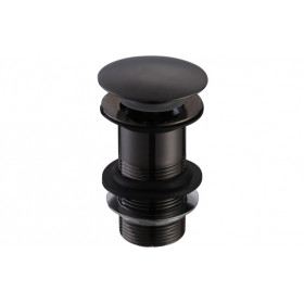 Unslotted Mushroom Basin Waste (1 1/4") - Matt Black