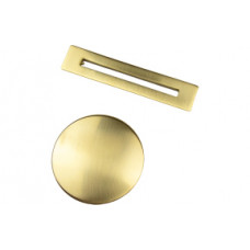 Floor Standing Bath Overflow & Waste Cover - Brushed Brass
