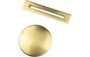 Floor Standing Bath Overflow & Waste Cover - Brushed Brass