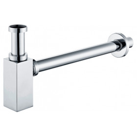 Modern Square Bottle Trap - Chrome