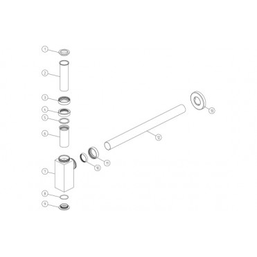 Modern Square Bottle Trap - Chrome