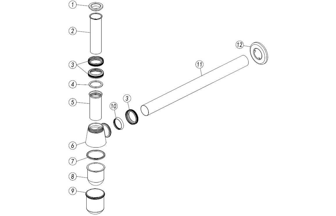 Bottle Trap - Brushed Brass Bottle Trap - Brushed Brass
