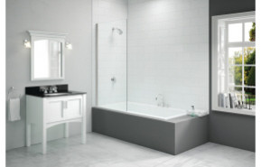 Merlyn 800x1500mm Single Fixed Square Bath Screen (6mm)