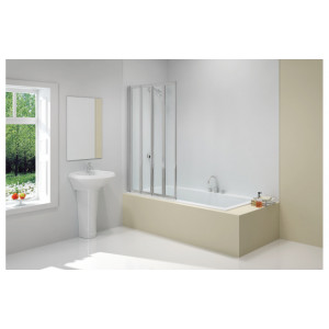 Merlyn 850x1400mm 4-Fold Bath Screen (8mm) Merlyn 850x1400mm 4-Fold Bath Screen (8mm)