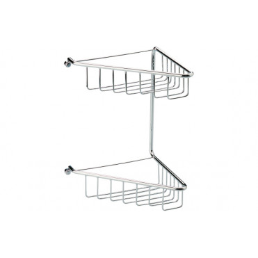 Elena 2-Tier Corner Shower Caddy - Chrome
