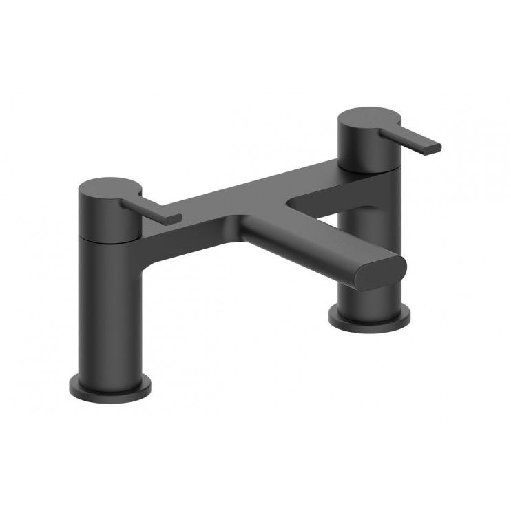 Evola Bath Filler - Matt Black Bathroom Taps