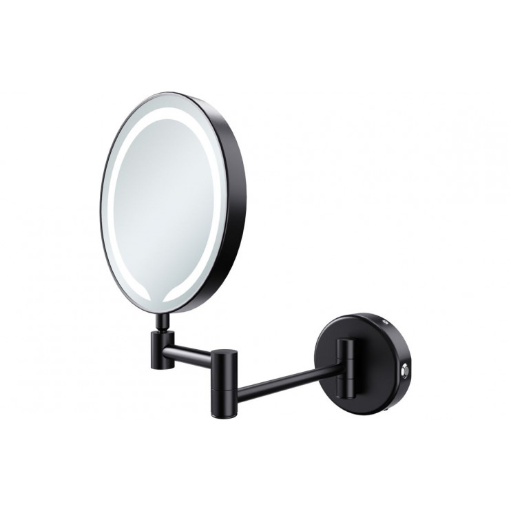 Hoshi Round LED Cosmetic Mirror - Black