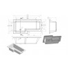 Shower Bath DIBSH024 L-Shape Single End 1700x700-850x410mm 0TH Bath Only (LH)