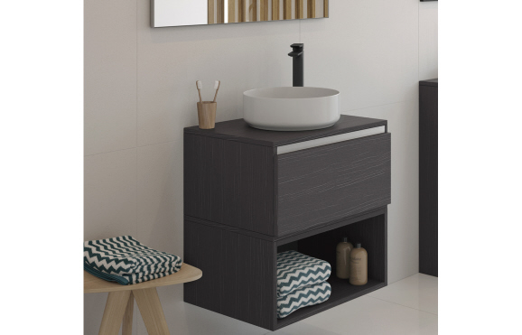 Luxey 355mm Ceramic Round Washbowl & Waste - Matt Black