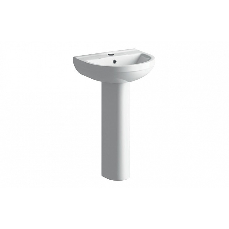 Laurus 500x390mm 1TH Basin & Full Pedestal