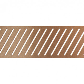 Linear Tray Waste Cover - Brushed Bronze