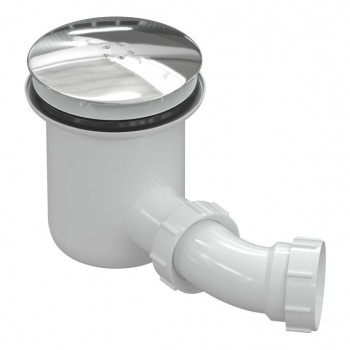 Low Profile Tray Waste & Cover - Chrome