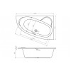 Miramar 1500x950x600mm 0TH Offset Corner Bath w/Legs (RH)