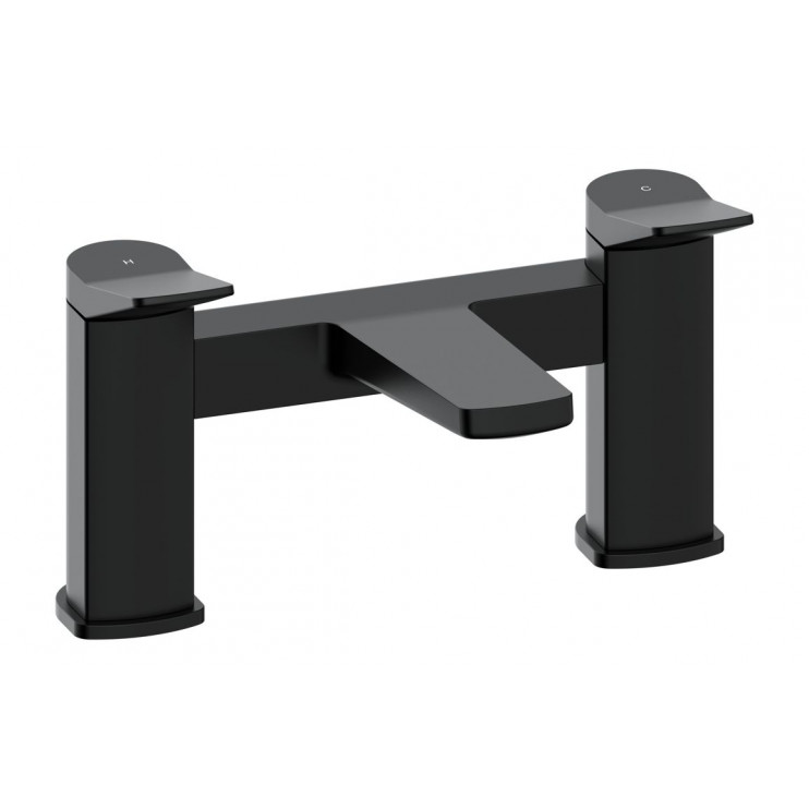 Nancy Bath Filler - Matt Black Bathroom Taps