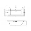Navarre Square Double End SUPERCAST 1700x700x550mm 0TH Bath w/Legs