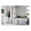 Navarre L Shape SUPERCAST 1700x850x560mm 0TH Shower Bath Pack (RH) - Brushed Bronze