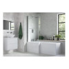 Navarre L Shape SUPERCAST 1700x850x560mm 0TH Shower Bath Pack (LH) - Chrome
