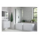 815x1500mm L Shape Bath Screen (6mm) - Chrome