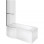 Ora P Shape 1700x850x560mm 0TH Shower Bath Pack (LH)