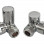 Patterned Chrome Radiator Valves - Corner