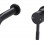 Pescara 155mm Wall Mounted Basin Mixer - Matt Black