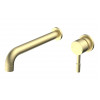 Pescara 220mm Wall Mounted Basin Mixer - Brushed Brass