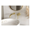 Pescara 220mm Wall Mounted Basin Mixer - Brushed Brass