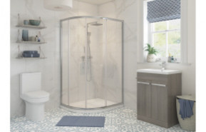 Classix 1000x800mm 2 Door Offset Quadrant - Chrome