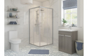 Classix 760mm Corner Entry Door - Chrome