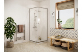 Classix Easy-Fit 760mm Corner Entry Door - Chrome