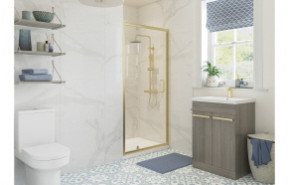 Classix 700mm Pivot Door - Brushed Brass