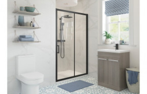 Classix 1200mm Sliding Door - Matt Black Classix 1200mm Sliding Door - Matt Black