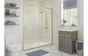 Classix 1200mm Sliding Door - Brushed Brass Classix 1200mm Sliding Door - Brushed Brass