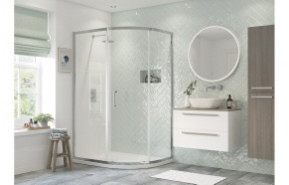 Flex 1200x800mm 1 Door Offset Quadrant - Chrome Flex 1200x800mm 1 Door Offset Quadrant - Chrome