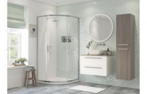 Flex 800mm 1 Door Quadrant - Chrome Flex 800mm 1 Door Quadrant - Chrome