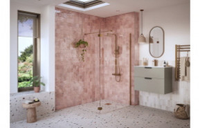 Iconix Optional 300mm Wetroom Splash Panel - Brushed Bronze