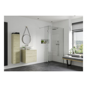 Iconix Optional 300mm Wetroom Splash Panel - Chrome