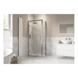 Iconix 800mm Hinged Door Side Panel - Chrome