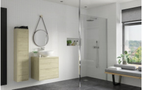 Iconix 1000mm Wetroom Panel & Floor-to-Ceiling Pole - Chrome