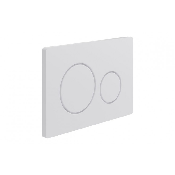 Round Push Button Flushplate - White