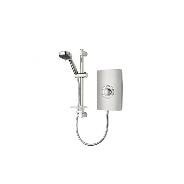 Triton Aspirante 8.5kW Contemporary Electric Shower - Brushed Steel